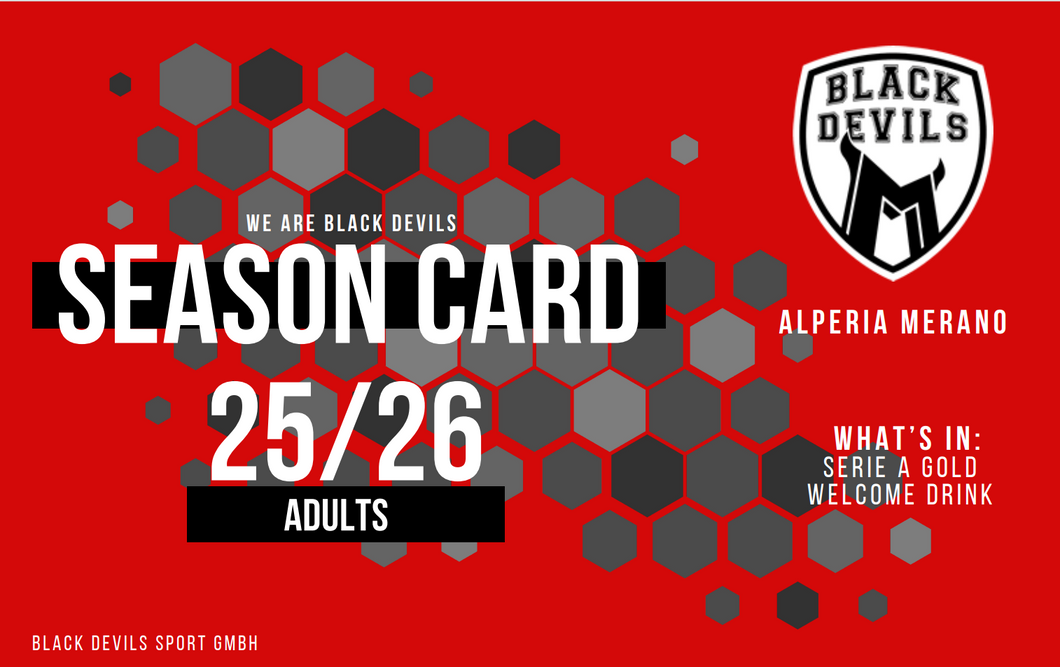 SEASON CARD Black Devils 25/26 - Adulti